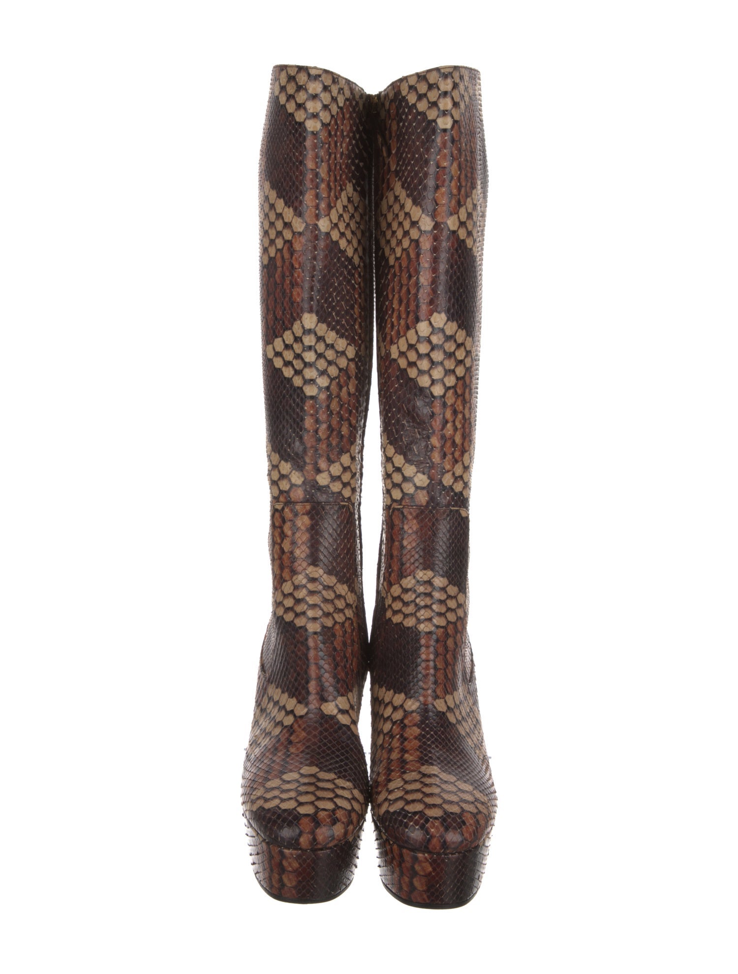 Gucci Python Animal Print Boots